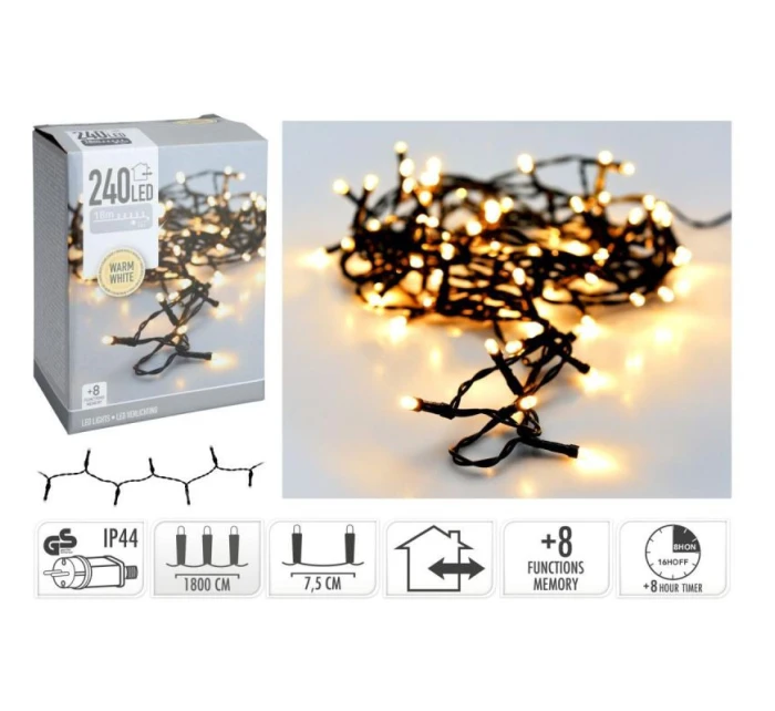 LAMPKI CHOINKOWE  240 LED CIEPŁY BIAŁY model 21832471