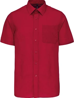 K Popelínová košile s krátkým rukávem 20.K classic red model 22510425 - Kariban