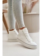 Dámské Zateplené Tenisky Z Eko Kůže Big Star Bílé Dámské Zateplené Tenisky Z Eko Kůže Big Star Bílé