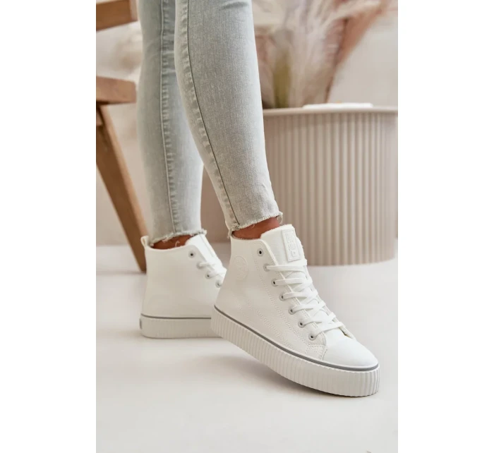 Dámské Zateplené Tenisky Z Eko Kůže Big Star Bílé Dámské Zateplené Tenisky Z Eko Kůže Big Star Bílé