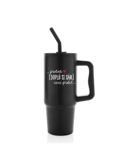 Personalizovaná termoska s barevným víčkem - Protože [doplň si sám] není prdel