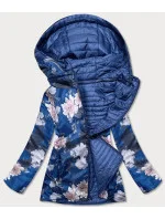 Světle modrá dámská oboustranná bunda s kapucí model 17099153 - Andrea Lee