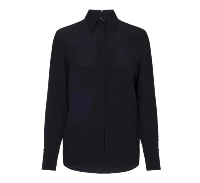 Tommy Hilfiger Viskózová krepová halenka Ls W WW0WW32274 Košile