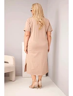Dámské bavlněné šaty Plus Size s výstřihem do V fango Dámské bavlněné šaty Plus Size s výstřihem do V fango