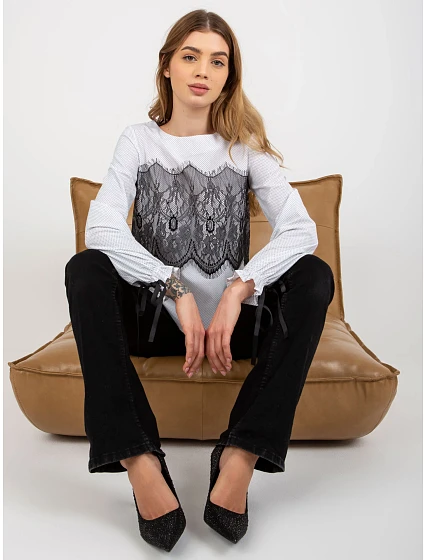 Halenka LK BZ bílá a černá model 17929449 - FPrice Halenka LK BZ bílá a černá model 17929449 - FPrice
