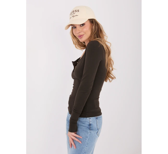 Bluzka WT BZ model 21859100 ciemny brązowy - FPrice Bluzka WT BZ model 21859100 ciemny brązowy - FPrice