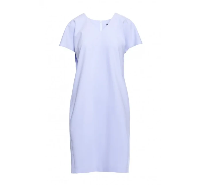 S392 Šaty uvolněného střihu s výstřihem do V - světle modré S392 Šaty uvolněného střihu s výstřihem do V - světle modré