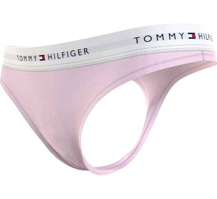 Dámská tanga LOGO WAISTBAND THONG UW0UW03835TOG světle růžová - Tommy Hilfiger Dámská tanga LOGO WAISTBAND THONG UW0UW03835TOG světle růžová - Tommy Hilfiger