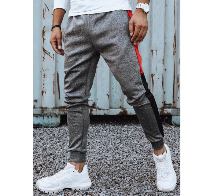 Pánské tmavě šedé tepláky FashionStreet UX4127 Pánské tmavě šedé tepláky FashionStreet UX4127