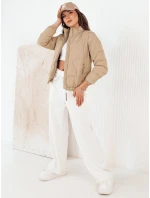Dámská prošívaná přechodná bunda SALECA béžová FashionStreet TY4251 Dámská prošívaná přechodná bunda SALECA béžová FashionStreet TY4251