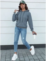 Tmavě šedá dámská mikina s kapucí LARA II FashionStreet BY1334