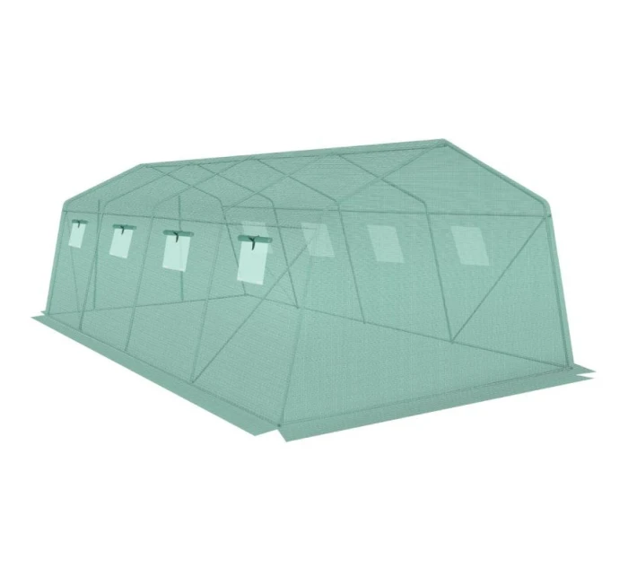 ZAHRADNÍ TUNEL 300x600x200 cm PE KONSTRUKCE ZELENÁ OCEL