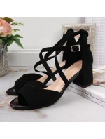 Černé sandály na jehlovém podpatku W model 21777516  Sergio Leone - Inny