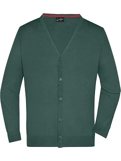 Daiber JN 661 Pánský pletený cardigan s výstřihem do V 02.0661 forest green