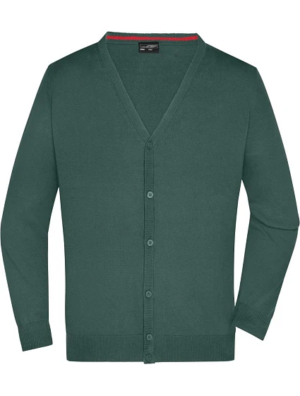 Daiber JN 661 Pánský pletený cardigan s výstřihem do V 02.0661 forest green Daiber JN 661 Pánský pletený cardigan s výstřihem do V 02.0661 forest green