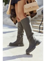 Dámské Kozačky Khaki  On model 21562160 - S.Barski