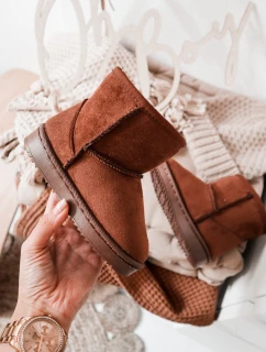 Dětské Teplé Sněhule Semišové Hnědé model 21564106 - Boto