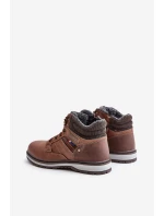 Zateplené pánské kotníkové boty model 21673169 hnědé - Boto