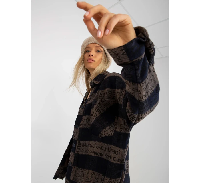 Košile DN KS 3990.95P tmavě modrá