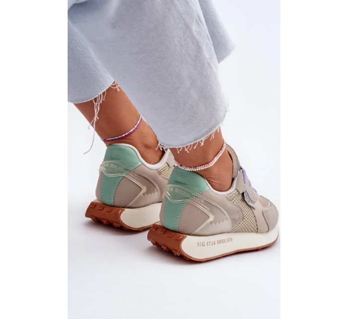 Dámské tenisky na platformě Memory Foam Big Star Platform Beige