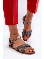 Dámské ploché sandály S.Barski černá Dámské ploché sandály S.Barski černá