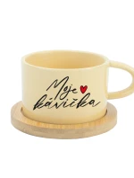 MOJE KÁVIČKA - žlutý hrníček makronka 200 ml