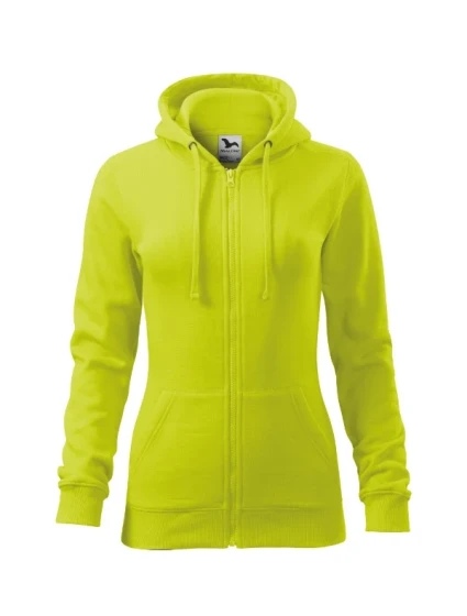 Trendy Zipper mikina dámská limetková