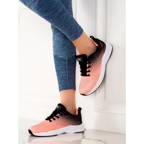 Módní růžové dámské tenisky bez podpatku Módní růžové dámské tenisky bez podpatku