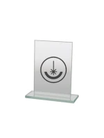 Trofeum szklane grawerowane
