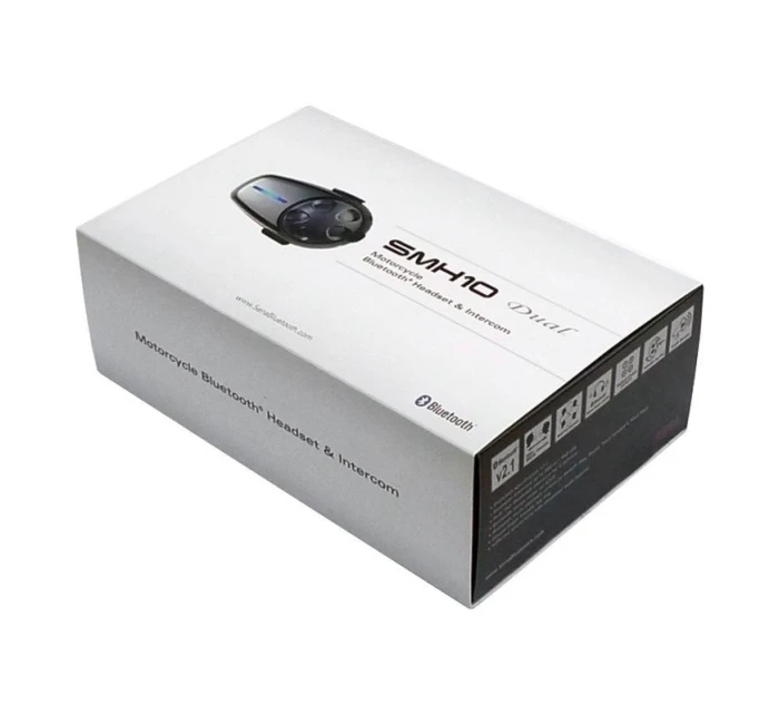 Sena SMH10-11 Bluetooth 3.0 900m interkom pro motocykly s mikrofonem na čelence pro 1 helmu