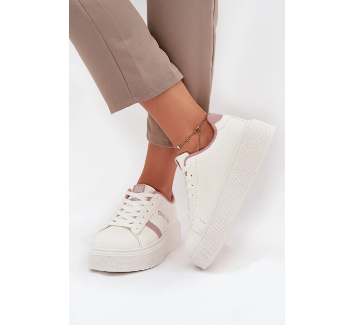 Dámské Sneakersy Na Platformě Big Star SS274346 Bílé Dámské Sneakersy Na Platformě Big Star SS274346 Bílé