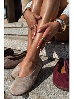 Dámské barefoot baleríny béžové Hollin