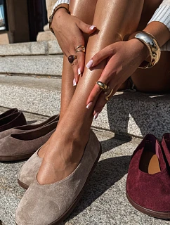 Dámské barefoot baleríny béžové Hollin