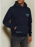 Pánská mikina s kapucí tmavě modrá Dstreet BX5689 Pánská mikina s kapucí tmavě modrá Dstreet BX5689
