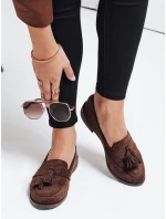 Dámské semišové hnědé mokasíny model 21993215 - Dstreet