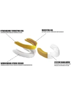 Gelový chránič zubů + krabička - bílá a zlatá | GelTech Gelový chránič zubů + krabička - bílá a zlatá | GelTech