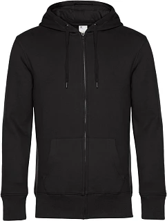 B&C KING Zipped Hood_° Pánská mikina s kapucí 01.U03K black pure