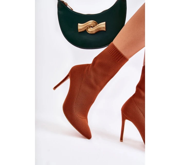 Dámské Vysoké Kozačky S Na Podpatku Camel model 21592932 - Boto