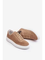 Pánské semišové sportovní boty model 21641511 béžové - Zazoo Pánské semišové sportovní boty model 21641511 béžové - Zazoo