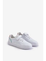 Dětské Tenisky Z Eko Kůže Na Suchý Zip Big Star OO374005 Bílé Dětské Tenisky Z Eko Kůže Na Suchý Zip Big Star OO374005 Bílé