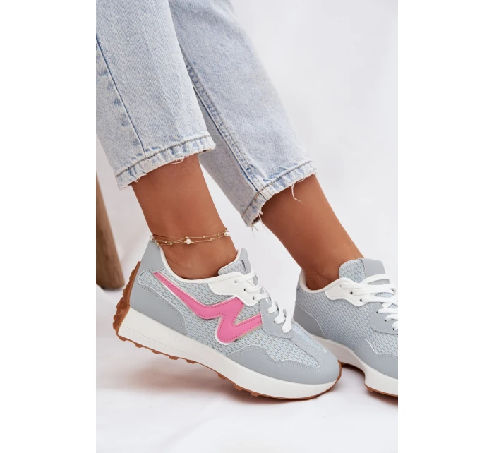 Dámské sportovní boty na platformě modré model 21919433 - Boto