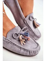 Dámské Semišové Mokasíny Šedé Donna Mia Dámské Semišové Mokasíny Šedé Donna Mia