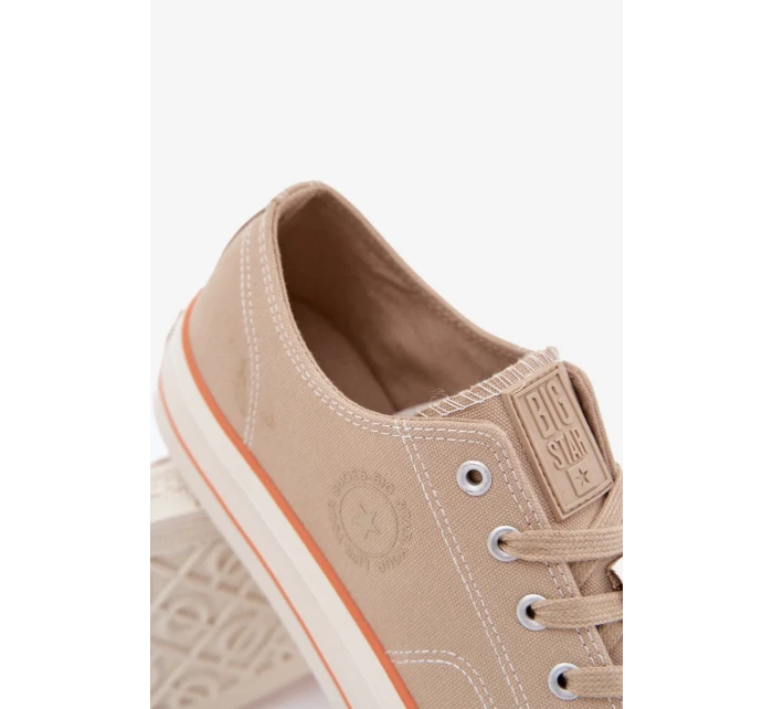 Pánské plátěné tenisky na platformě Big Star – béžové