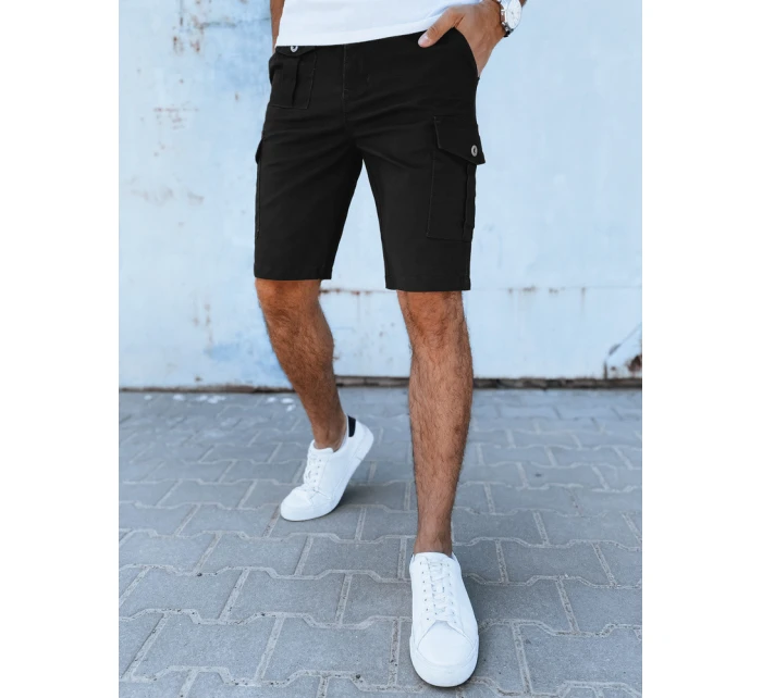 Pánské černé šortky FashionStreet SX2431 Pánské černé šortky FashionStreet SX2431