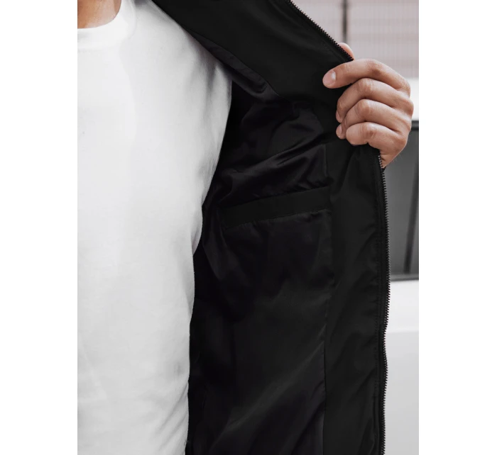 Pánská prošívaná zimní bunda s kapucí černá FashionStreet TX4841 Pánská prošívaná zimní bunda s kapucí černá FashionStreet TX4841