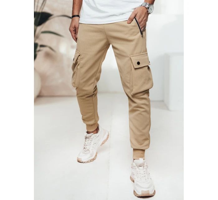 Pánské kalhoty cargo béžové FashionStreet UX4461 Pánské kalhoty cargo béžové FashionStreet UX4461