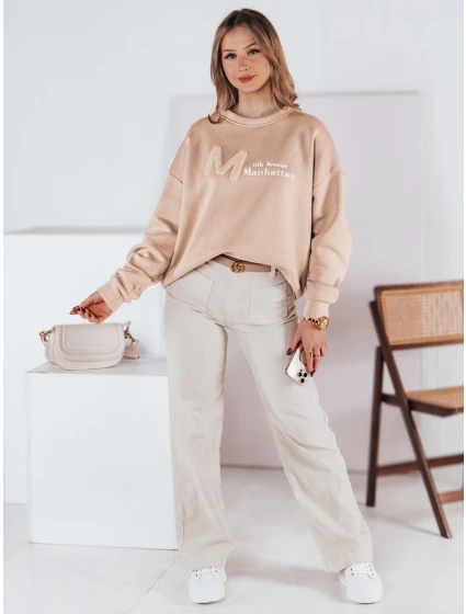 Dámská oversize mikina béžová Dstreet model 21983649 - FashionStreet