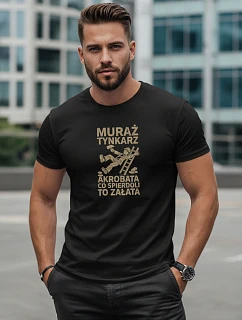 Pánské tričko s potiskem MURDERER černé FashionStreet NX0106R