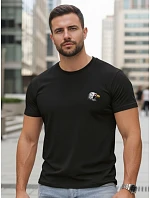 Pánské bavlněné tričko s potiskem orla černé FashionStreet NX0148R