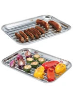 Grilovací deska 34x24CM z nerezové oceli Grilovací deska 34x24CM z nerezové oceli